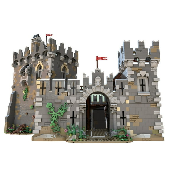Medieval Lions' Castle with Interior modular Building Blocks Set MOC-68151 Brick Toys 7562pcs