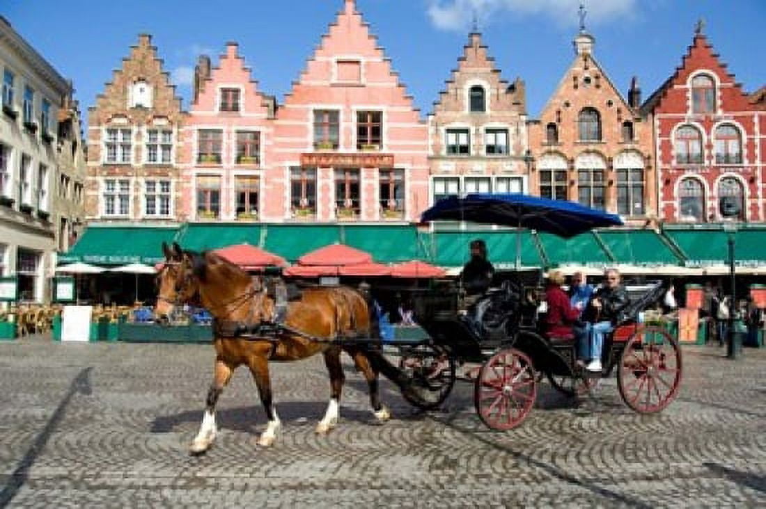 Medieval Market Square Belgium Canvas Art - Cindy Miller Hopkins DanitaDelimont (26 x 17)