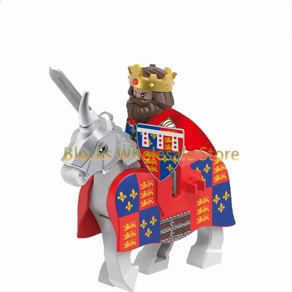 Medieval Military Castle Soldier Figures Building Blocks Rome Lion Knight Weapen Warrior Sword Infantry Helmet Model Bricks Toys
