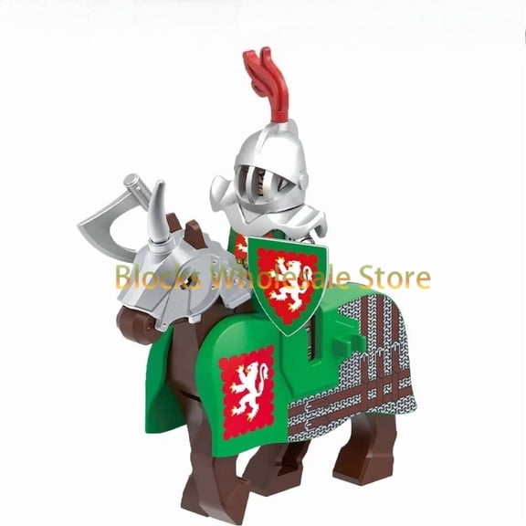 Medieval Military Castle Soldier Figures Building Blocks Rome Lion Knight Weapen Warrior Sword Infantry Helmet Model Bricks Toys