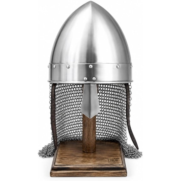 Medieval Nasal Norman Viking Helmet Knight’s Armour Warrior Helmets With Stand