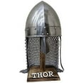 thumbnail image 1 of Medieval Nasal Norman Viking Helmet Knight’s Armour Warrior Helmets With Stand, 1 of 2