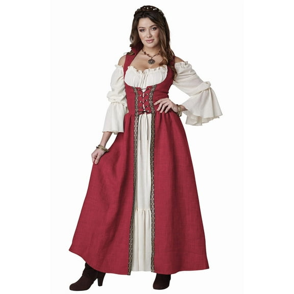 Medieval Overdress Adult Costume (Red)