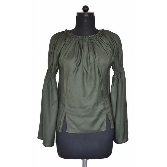 Medieval Pirate Renaissance Wench Costume Girl Blouse Top Plus Size XXL