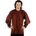 thumbnail image 1 of Medieval Poet's Pirate John Coxon Shirt Costume [Chocolate] (XX-Large), 1 of 1