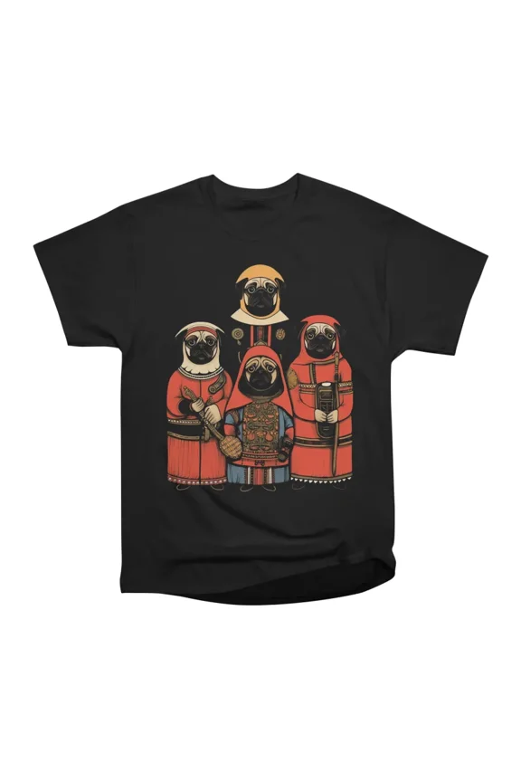 Medieval Pugs T-Shirt Tee Gift For Him Merch For Her Apparel For Friend