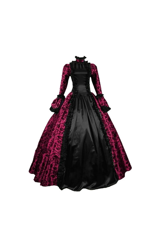 Medieval Regency Dresses for Women Victorian Queen Costume 18th Century Rococo Ball Gown Masquerade Lace Goth Dress