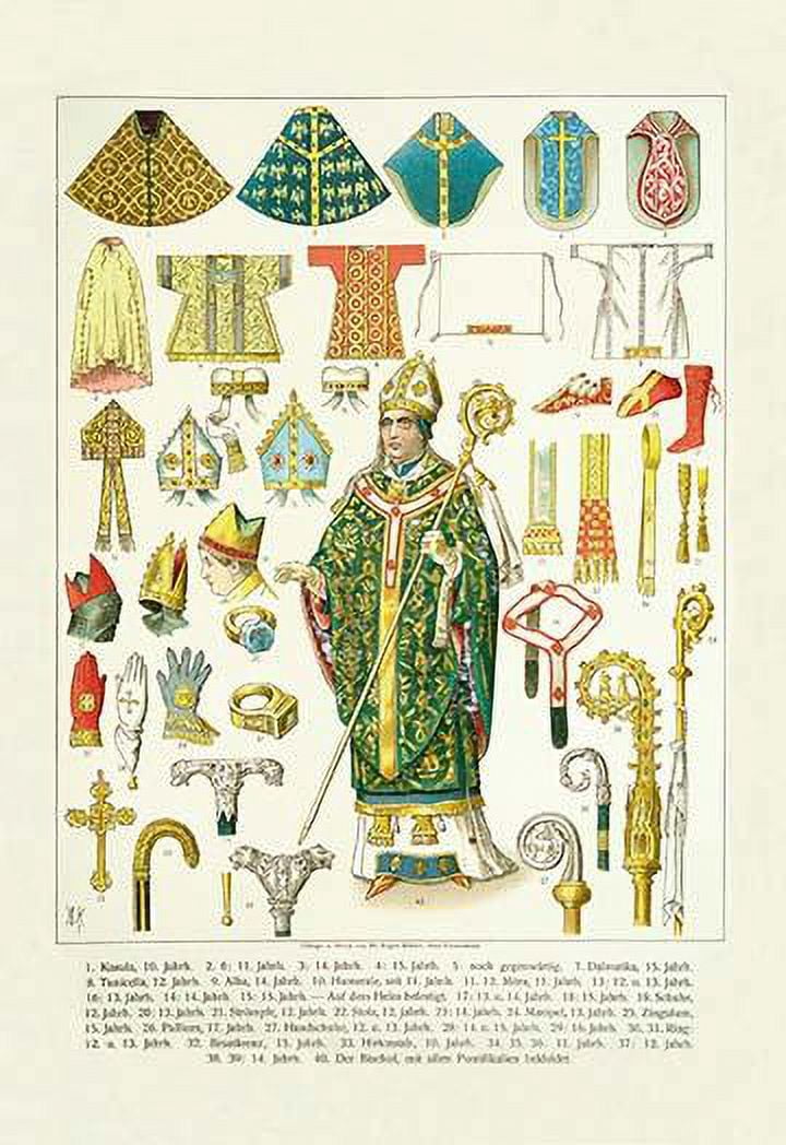 Medieval & Renaissance Church and Clerical Vestments Poster Print by