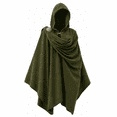 The Cloak Rome Medieval Renaissance Hooded Cloak, Corduroy Halloween Traveler Costume ...