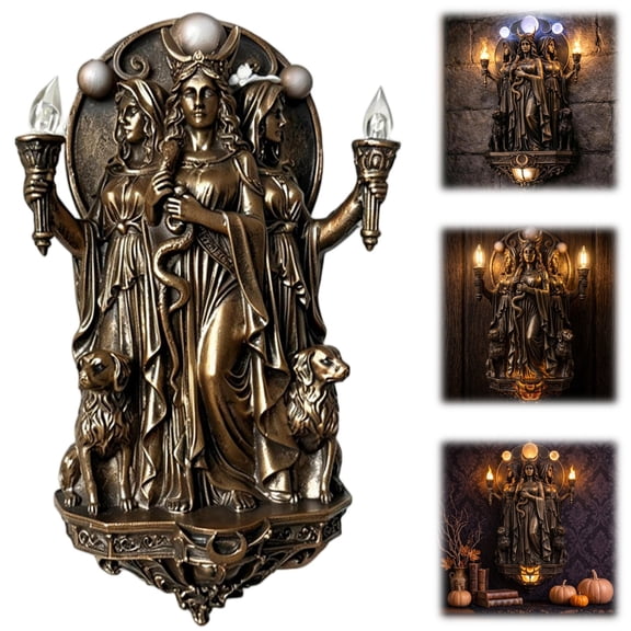 Medieval Resin Wall Sconce, Vintage LED Wall Night Light, Easy Install Decorative Wall Lamp for Bedroom Study Dorm Apartment Restaurant Hotel