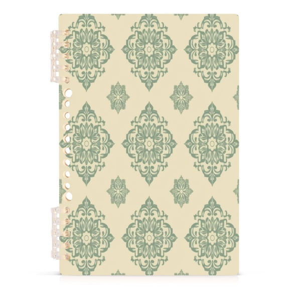 Medieval Retro Pattern A5 8.3x5.7in PP Notebook, Adjustable Rings, 60 Sheets, Diary or Journey Note