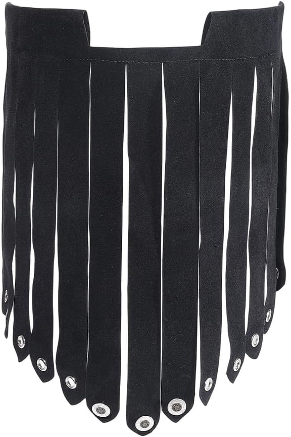 Medieval Roman Tassel Skirt PU Leather Waist Armor Vintage Roman Gladiator Kilt Tassel Apron Mercenary Knights Belt 1pc