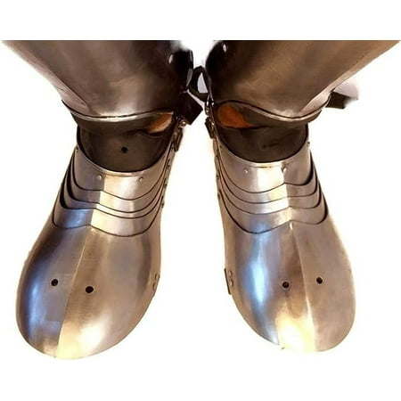Medieval Sabatons Steel Armor SCA Elite Knight's Suit of Armor Custom Reenactors Legs Sabaton