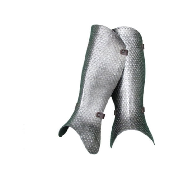 Medieval Scaled Greaves Legs LARP Armor
