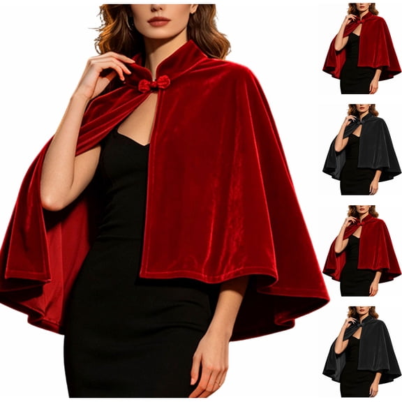 Medieval Shawl Women Renaissance Velvet Cape Wraps Costume Gothic Cloak for Wedding Party