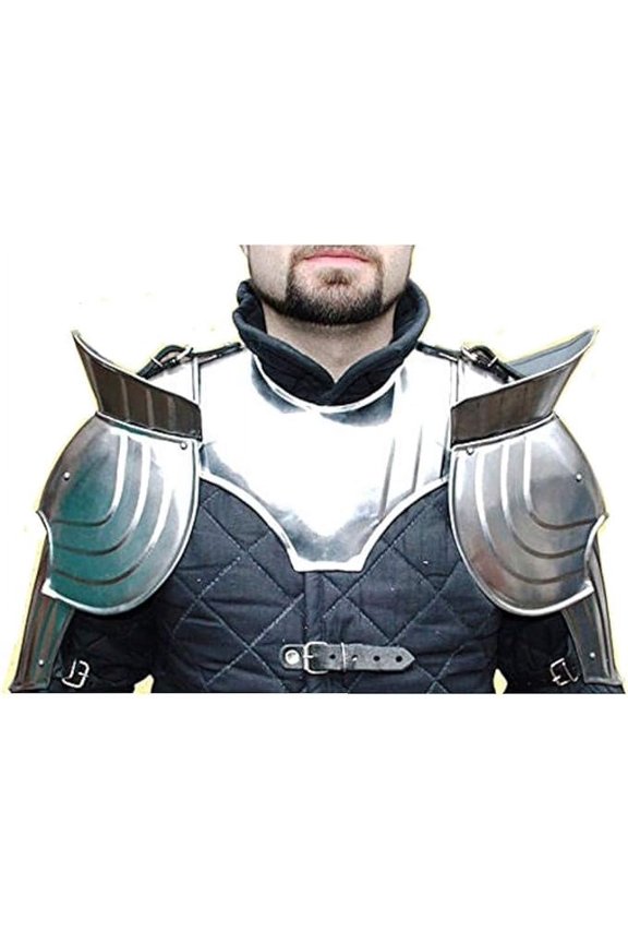 Medieval Shoulders Steel Pauldron with Blade Breakers Pair Battle Ready Armour