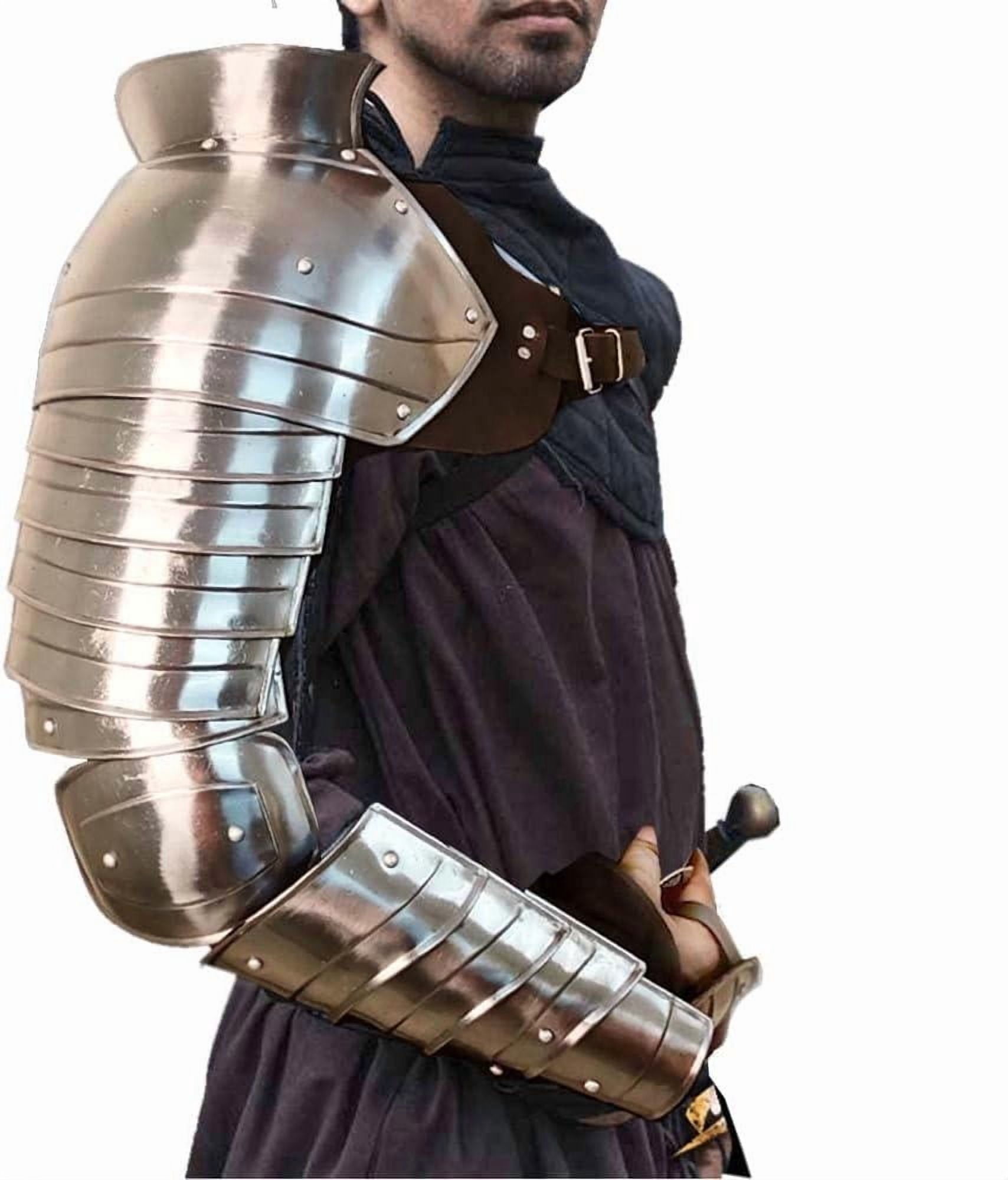Thor Instruments Silver Steel Polish Single Full Arm Pauldron ...