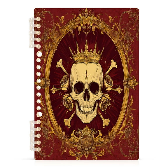 Medieval Skeleton Notebooks 1-subject Journal 60 Sheets A5 College Ruled Paper Detachable Ring 8.3"x5.7"