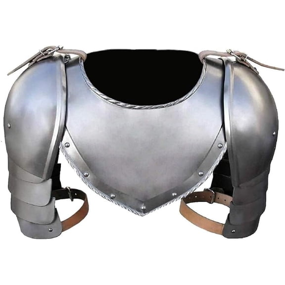 Medieval Steel Gorget Spaulders Arm Shoulder Set Viking Crusader Pauldrons Armor