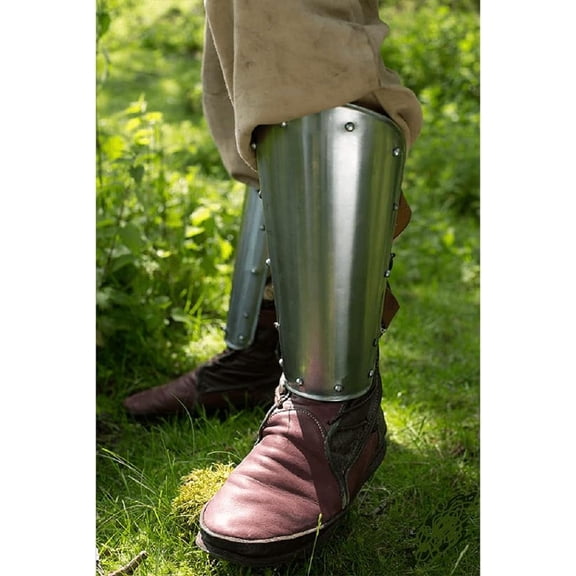 Medieval Steel Greaves Warrior Leg Armor LARP Costume