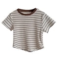 thumbnail image 1 of Medieval Striped Renaissance Peasant Steampunk Brunch Tee Shirts for Girl Fall Summer Short Sleeve Color Block Tops Shirt Girls 2026 Clothing Fashion 8 Years, 1 of 4