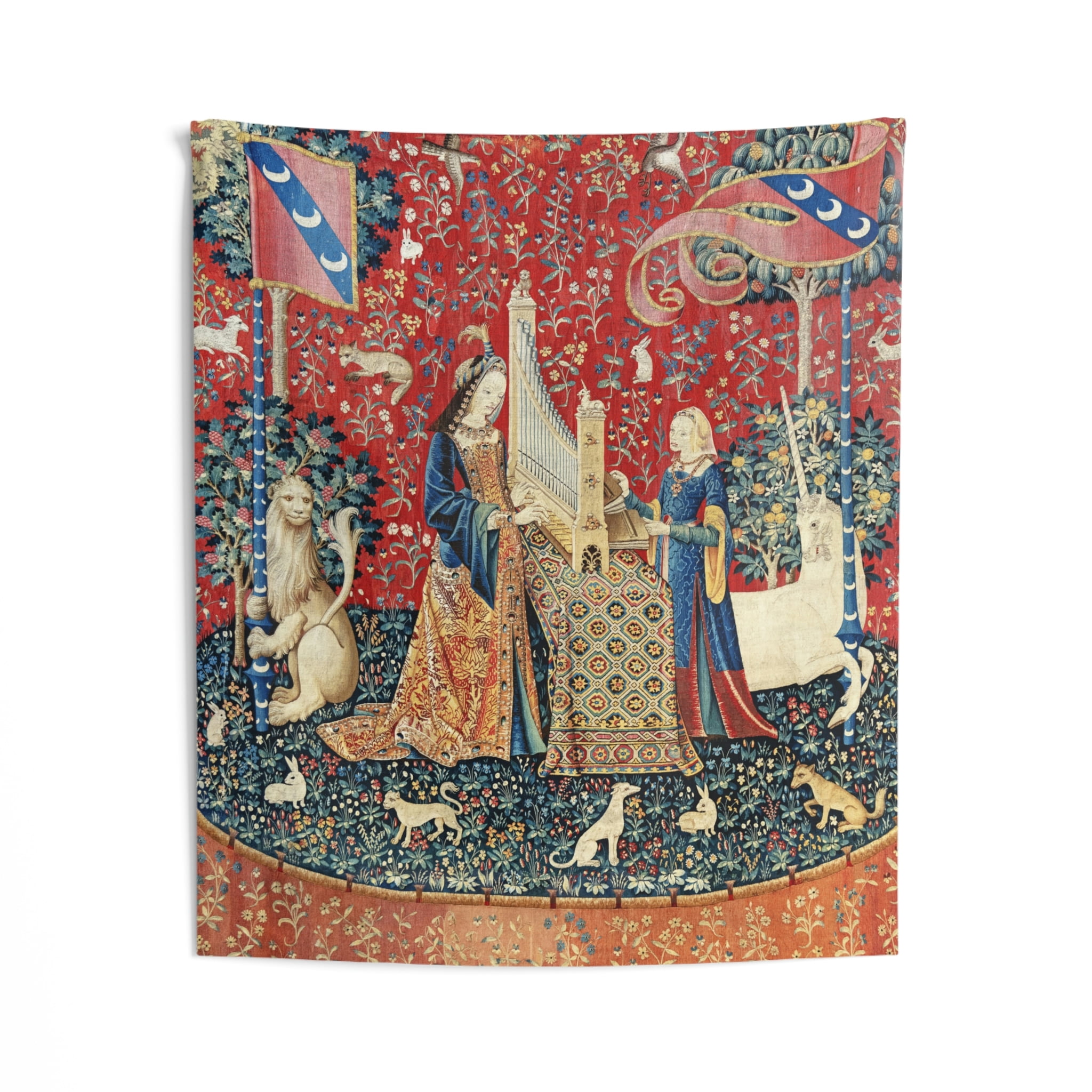 Medieval Tapestry Fabric Print of the 'The Lady and the Unicorn ''Sound ...