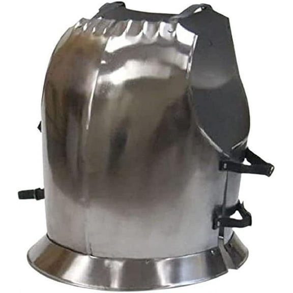 Medieval Templar Breastplate Cuirass Knight Armor Jacket Chest Plate & Back Plate Functional Combat LARP Renaissance Period Armour Silver Adult's Costume