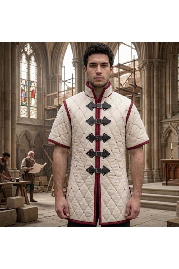 Medieval Thick Padded Gambeson Jacket Handmade Larp