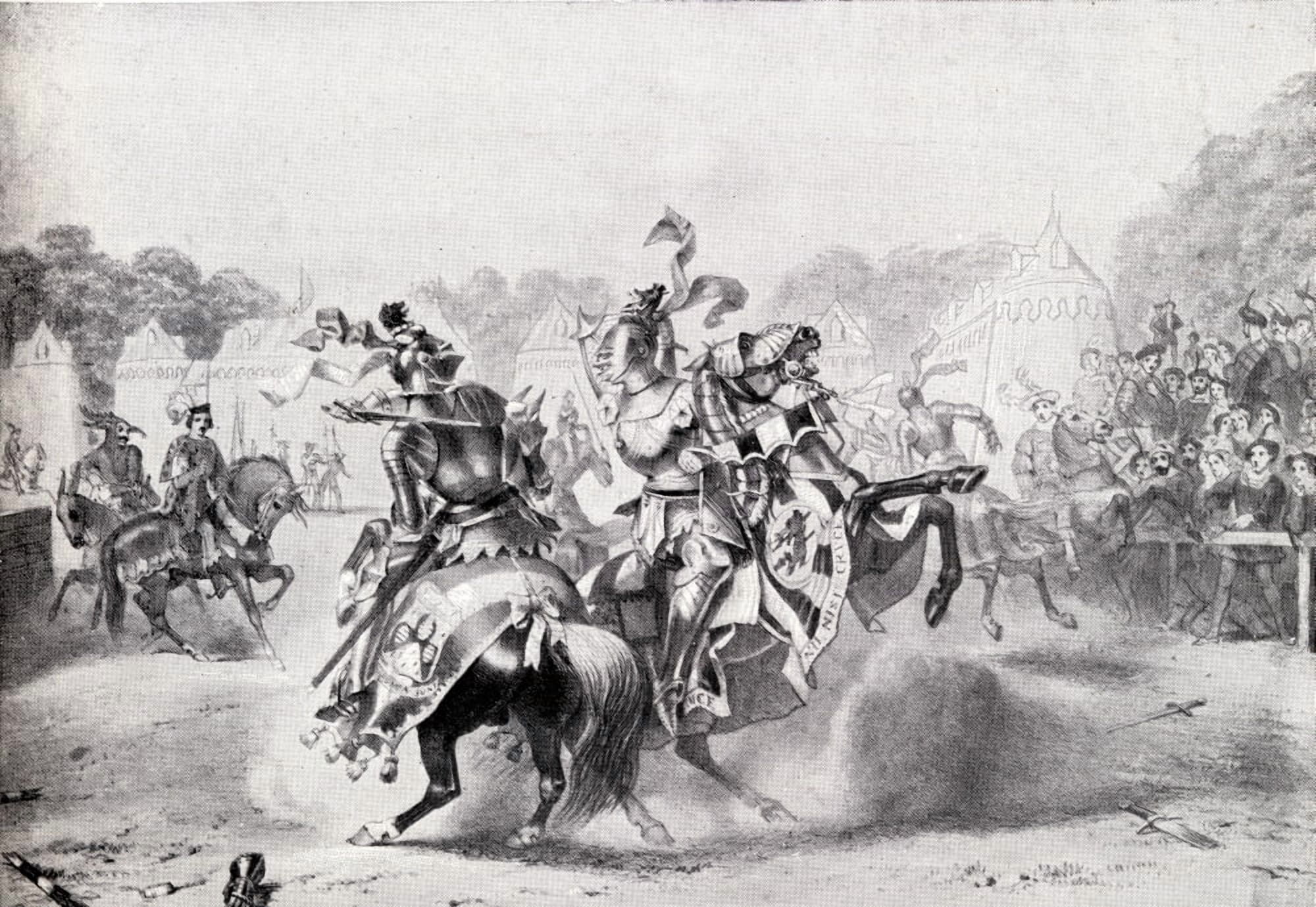 Medieval Tournament Canvas Art - Ken Welsh Design Pics (36 x 24)