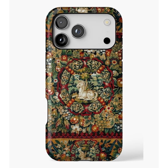 Medieval Unicorn Floral Tapestry M2934, Protective Case for iPhone 17 16 15 14 13 12 11 Pro Max – Modern Unisex Style
