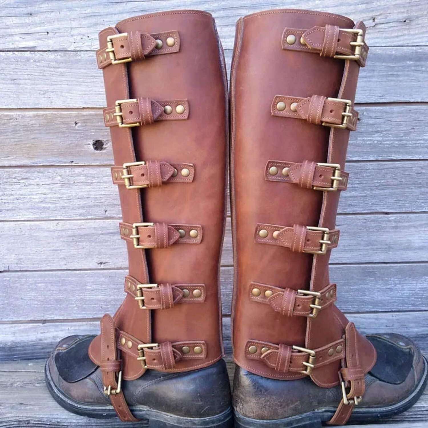 Medieval Boot Covers Medieval Viking Knight Larp Leather Cosplay