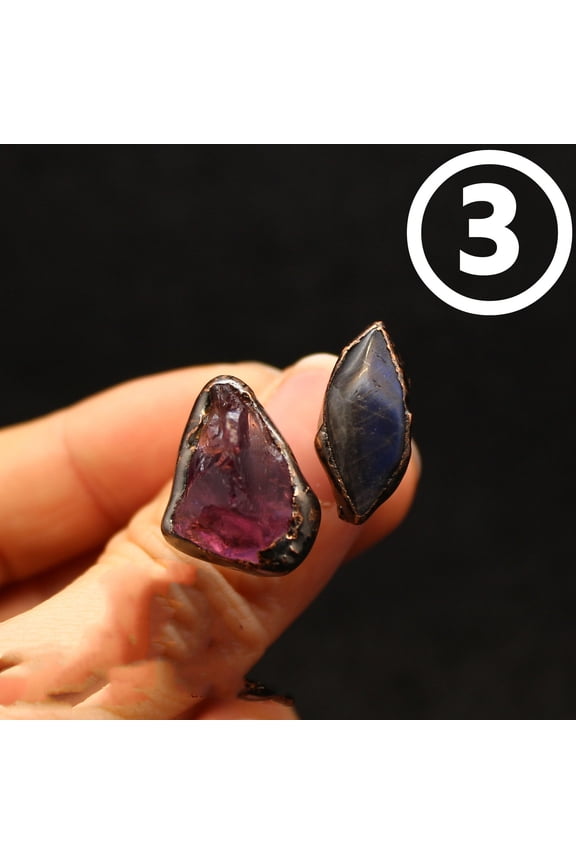 Medieval Vintage Purple Quartz Original Stone Ring