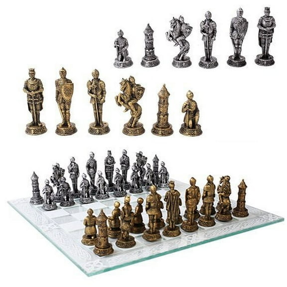 Medieval Warfare Age of Knights & Kings Chess Set, 17" x 17"