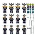 thumbnail image 1 of Medieval Warrior Army Minifigures Building Block Soldier Action Figure Christmas Gift Holiday Educational Toys Collection for Kids 12PCS Set B, 1 of 7