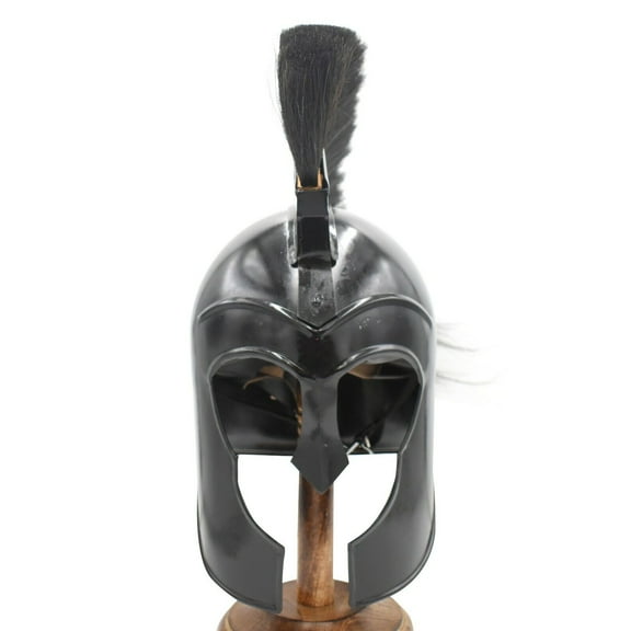 Medieval Warrior Black Plumed Knights Helmet Medieval Helmet- 18 Guage Steel
