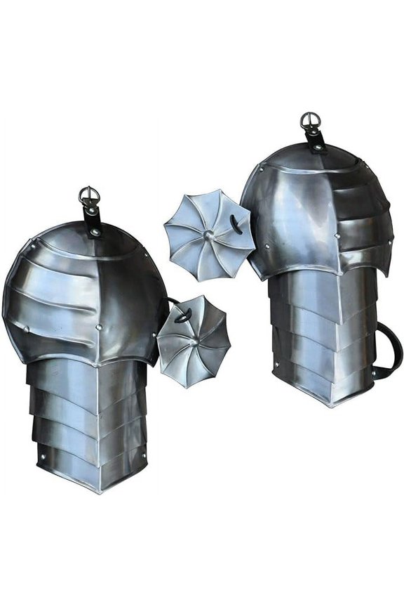 Medieval Warrior Knight Armor Pauldrons with Rondel Set