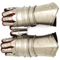 thumbnail image 1 of Medieval Warrior Metal Gothic Knight Style Gauntlets Functional Armor Gloves, 1 of 2