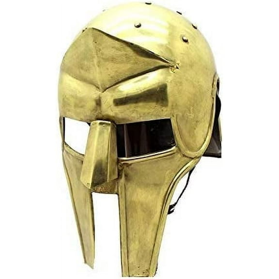 Medieval Warrior Roman Gladiator Arena Brass Helmet