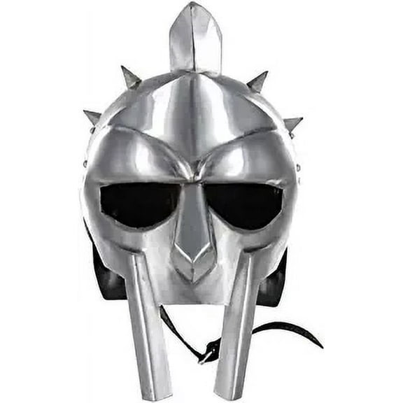 Medieval Warrior Spaniard Maximus Roman Gladiator Helmet 18G Steel