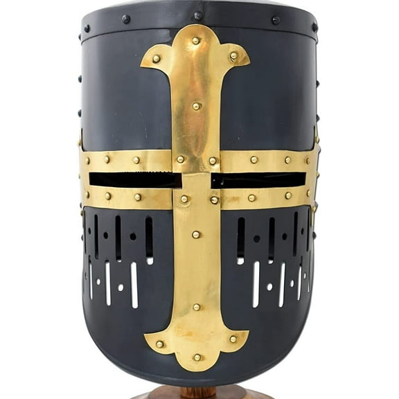Medieval Warrior Templar Brass Crusader Helmet Knights Helmet | Wearable