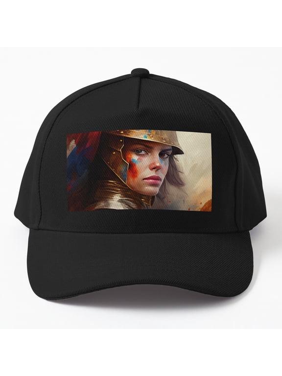 Medieval Warrior Woman 4 Baseball Cap, Powerful Battle Character Graphic Design, Classic Hat