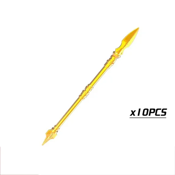 Medieval Weapons Building Block Accessories – Teutonic Knights Templar Spear, Halberd, Lance, Trident, Halberd,Staff and More for MOC Figures & Brick Toys