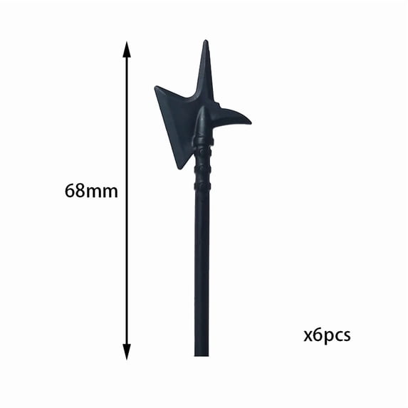 Medieval Weapons Building Block Accessories – Teutonic Knights Templar Spear, Halberd, Lance, Trident, Halberd,Staff and More for MOC Figures & Brick Toys