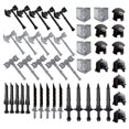 thumbnail image 1 of Medieval Weapons Kit Middle Age Military Figure Knights Helmet Armor Swords Figure Soldiers Vest Shield SWAT Weapons Protection Set Compatible with Figures, 1 of 1
