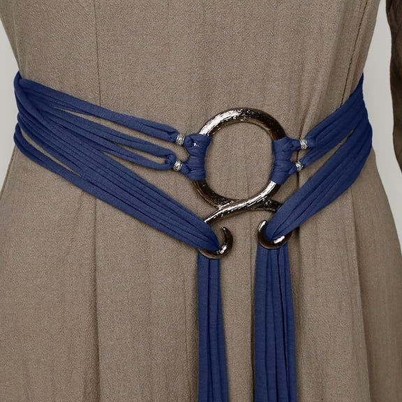 Medieval long rope knotted belt, Nordic witch's belt, Viking Renaissance clothing accessories.