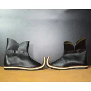 Medieval poulaines Leather Medieval Larp Shoes SCA LARP