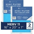 thumbnail image 1 of Medify Air 16x20x1 Air Filter, MERV 11 Pleated with HEPA, HVAC Furnace Filter, 2-Pack, 1 of 6