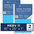 thumbnail image 1 of Medify Air 16x25x1 Air Filter, MERV 11 Pleated with HEPA, HVAC Furnace Filter, 2-Pack, 1 of 6