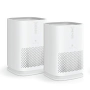 Medify Air White MA-14 Air Purifier with HEPA Filters I Smoke Dust Odors Pet Dander I 3 in 1 with Pre-filter HEPA H13 & Activated Carbon I Removal of 0.1 to 0.3 microns I 428 Sq ft Coverage I 2-Pack