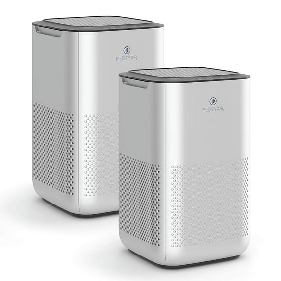 Medify Air MA-15 Air Purifier with HEPA Filter, Removes Smoke, Dust and Odors, White, 2-Pack